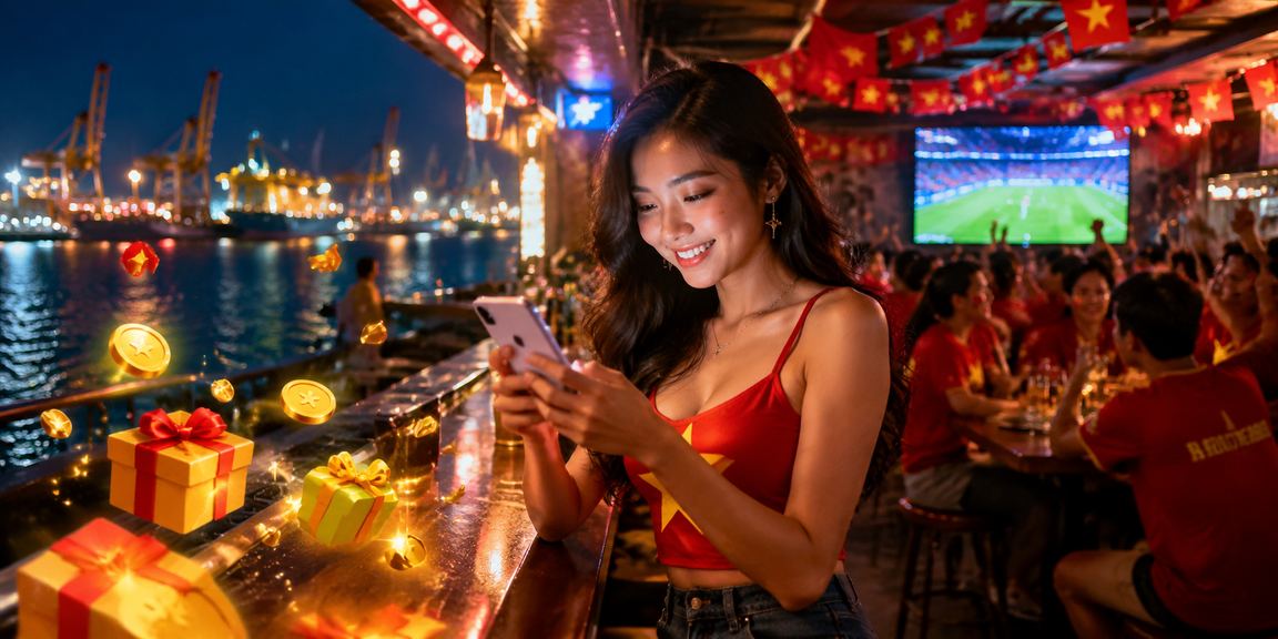 Người dùng tại Hải Phòng đăng ký tài khoản và nhận bonus qua điện thoại tại lễ hội