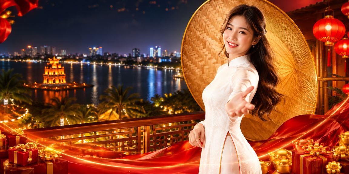 Người dùng Hà Nội xem lwin trên điện thoại với trang phục áo dài