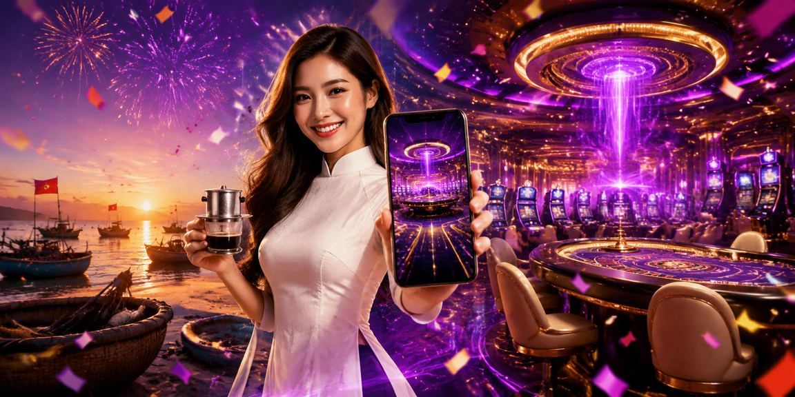 Người dùng Mũi Né trải nghiệm lwin trên điện thoại bên bờ biển